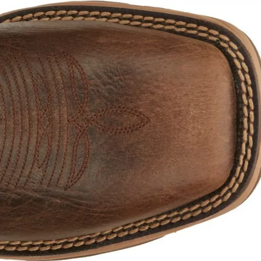 Tony Lama Men's Lopez 11" Steel Square Toe Waterproof Western Work Boot -Brown- RR3363