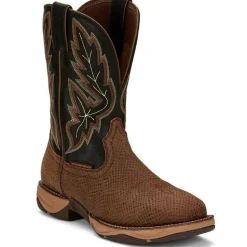 Tony Lama Men's Medford 11' Steel Toe WP Western Work Boot- Brown- RR3373