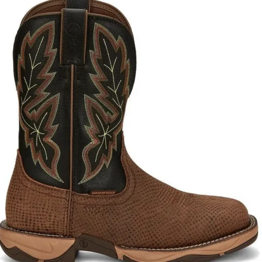 Tony Lama Men's Medford 11' Steel Toe WP Western Work Boot- Brown- RR3373