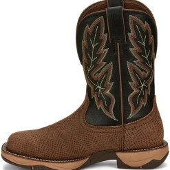 Tony Lama Men's Medford 11' Steel Toe WP Western Work Boot- Brown- RR3373