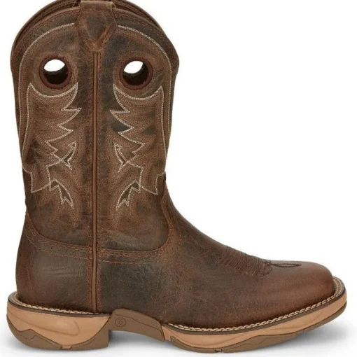 Tony Lama Men's Rasp 11" Square Toe WP Western Work Boot- Brown- RR3364
