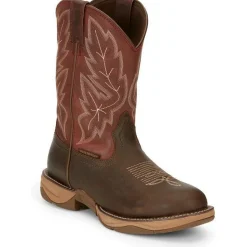 Tony Lama Men's Rasp 11" Wide Round Toe WP Western Work Boot- Brown- RR3362