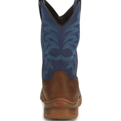Tony Lama Men's Roustabout 11' Steel Toe WP Western Work Boot -Brown- TW5010