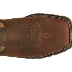 Tony Lama Men's Roustabout 11' Steel Toe WP Western Work Boot -Brown- TW5006