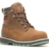 Wolverine Men's Floorhand Lx 6" Steel Toe WP Work Boot -Brown- W231016