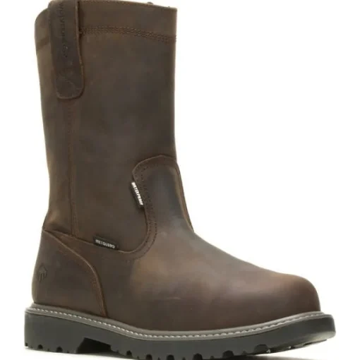 Wolverine Men's Floorhand Steel Toe WP Wellington Work Boot -Brown- W231025