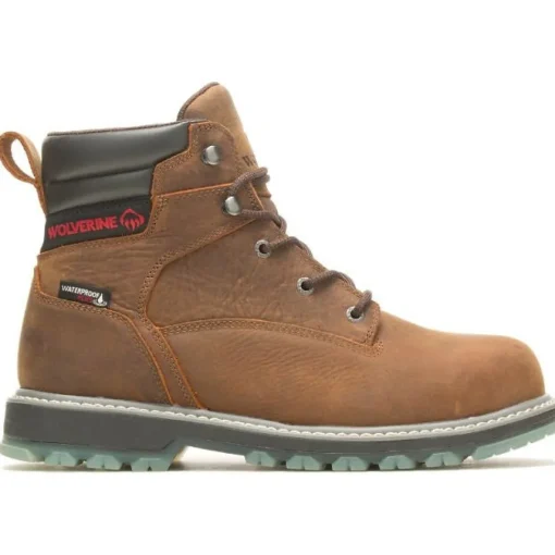 Wolverine Men's Floorhand Lx 6" Steel Toe WP Work Boot -Brown- W231016