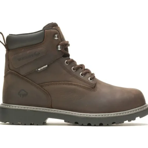 Wolverine Men's Floorhand 6" Steel Toe WP Work Boot -Brown- W231024