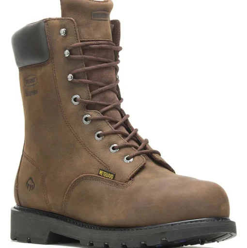 Wolverine Men's McKay 8" Steel Toe WP MG Work Boot -Brown- W05680