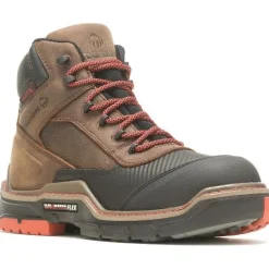 Wolverine Men's Raider Durashocks 6" WP Carbonmax Work Boot -Brown- W231042