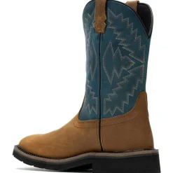 Wolverine Men's Rancher Arrow Steel Toe WP Western Work Boot- Blue - W241050