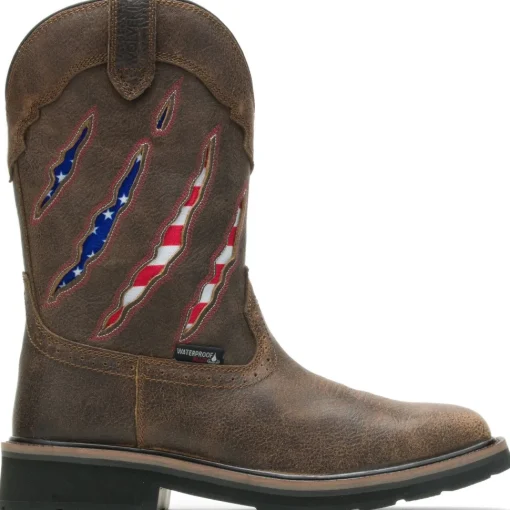 Wolverine Men's Rancher Claw Stl Toe WP Western Work Boot - Brown - W201218