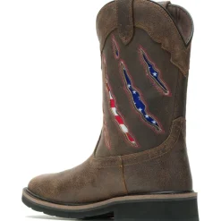 Wolverine Men's Rancher Claw Stl Toe WP Western Work Boot - Brown - W201218