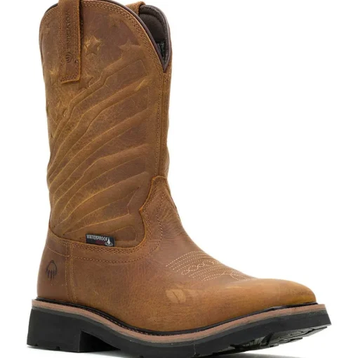 Wolverine Men's Rancher Flag Lx Steel Toe WP Work Boot -Brown- W241184