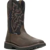 Wolverine Men's Rancher Soft Toe WP Western Work Boot- Brown- W10768