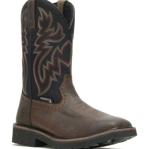 Wolverine Men's Rancher Soft Toe WP Western Work Boot- Brown- W10768