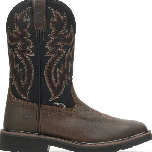 Wolverine Men's Rancher Soft Toe WP Western Work Boot- Brown- W10768