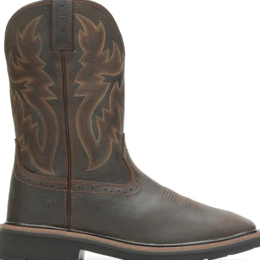 Wolverine Men's Rancher Steel Toe Western Work Boot- Brown- W10702