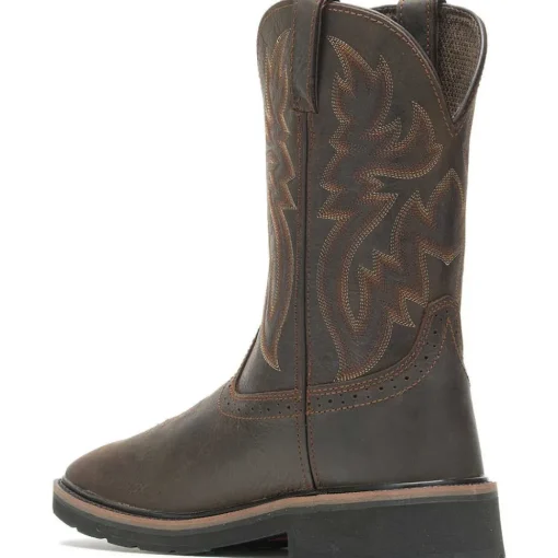Wolverine Men's Rancher Steel Toe Western Work Boot- Brown- W10702