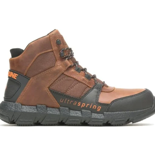 Wolverine Men's Rev 6" UltraSpring Durashocks ST Work Boot - Tobacco - W220018