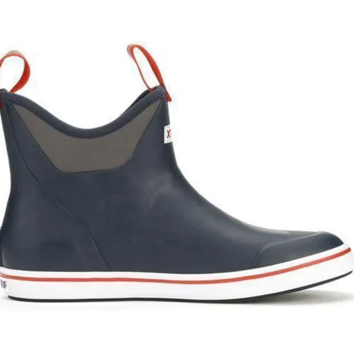 Xtratuf Men's 6" Ankle Deck Waterproof Boot - Navy / Red - 22733