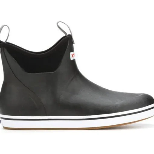 Xtratuf Men's 6" Ankle Deck Waterproof Slip On Shoe - Black - 22736