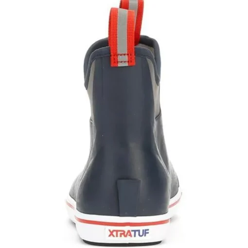 Xtratuf Men's 6" Ankle Deck Waterproof Boot - Navy / Red - 22733