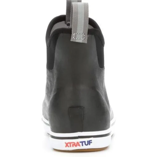 Xtratuf Men's 6" Ankle Deck Waterproof Slip On Shoe - Black - 22736