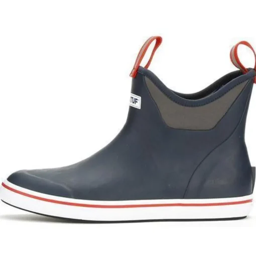 Xtratuf Men's 6" Ankle Deck Waterproof Boot - Navy / Red - 22733