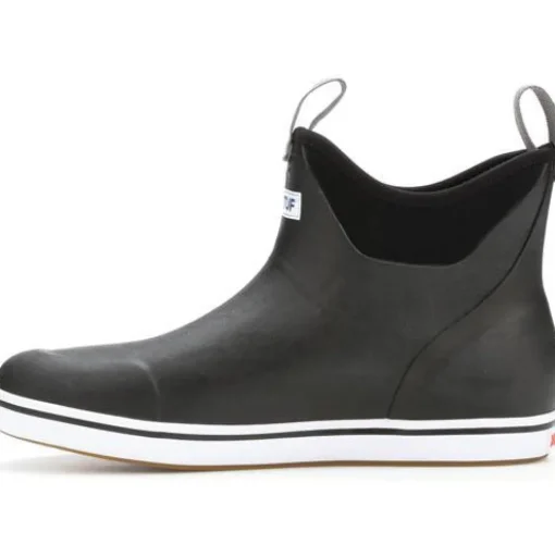 Xtratuf Men's 6" Ankle Deck Waterproof Slip On Shoe - Black - 22736