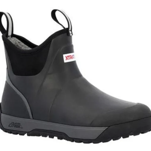 Xtratuf Men's Ice Fleege Lined WP Ankle Deck Work Boot -Black- AIMR000