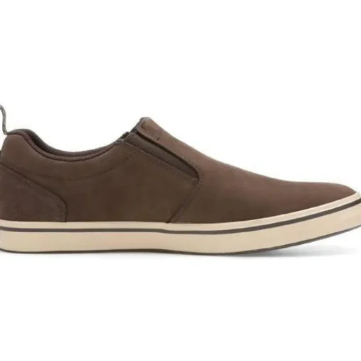 Xtratuf Men's Sharkbyte Leather Slip-On Outdoor Shoe- Chocolate- 22501