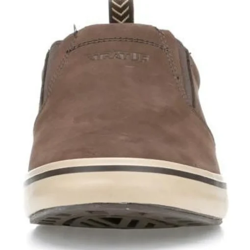 Xtratuf Men's Sharkbyte Leather Slip-On Outdoor Shoe- Chocolate- 22501
