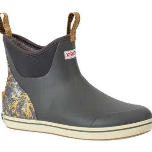 Xtratuf Men's Trolling Pack 6" WP Slip Resistant Ankle Deck Boot -Grey- XMAB1TP