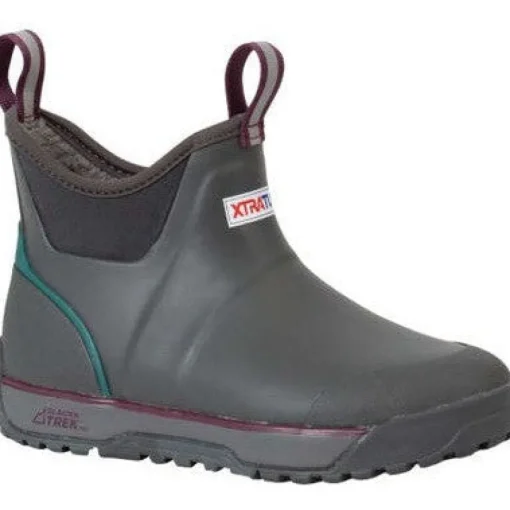 Xtratuf Women's Fleege Lined WP Ankle Deck Work Boot -Grey- AIWR100