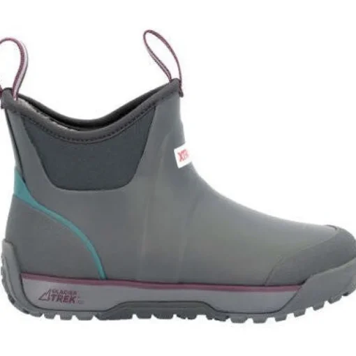 Xtratuf Women's Fleege Lined WP Ankle Deck Work Boot -Grey- AIWR100