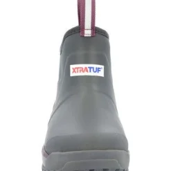 Xtratuf Women's Fleege Lined WP Ankle Deck Work Boot -Grey- AIWR100